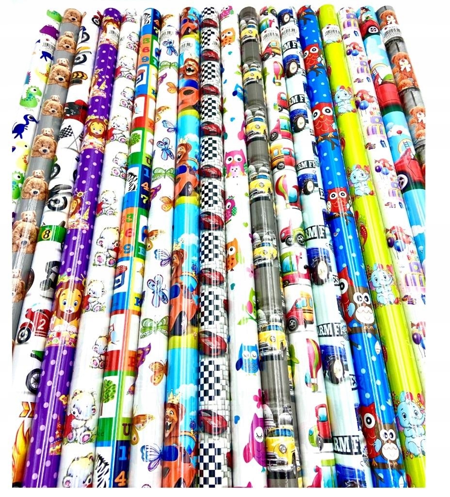 Papier na balenie darčekov Ozdobný darčekový papier 200x70 1000 Kusov