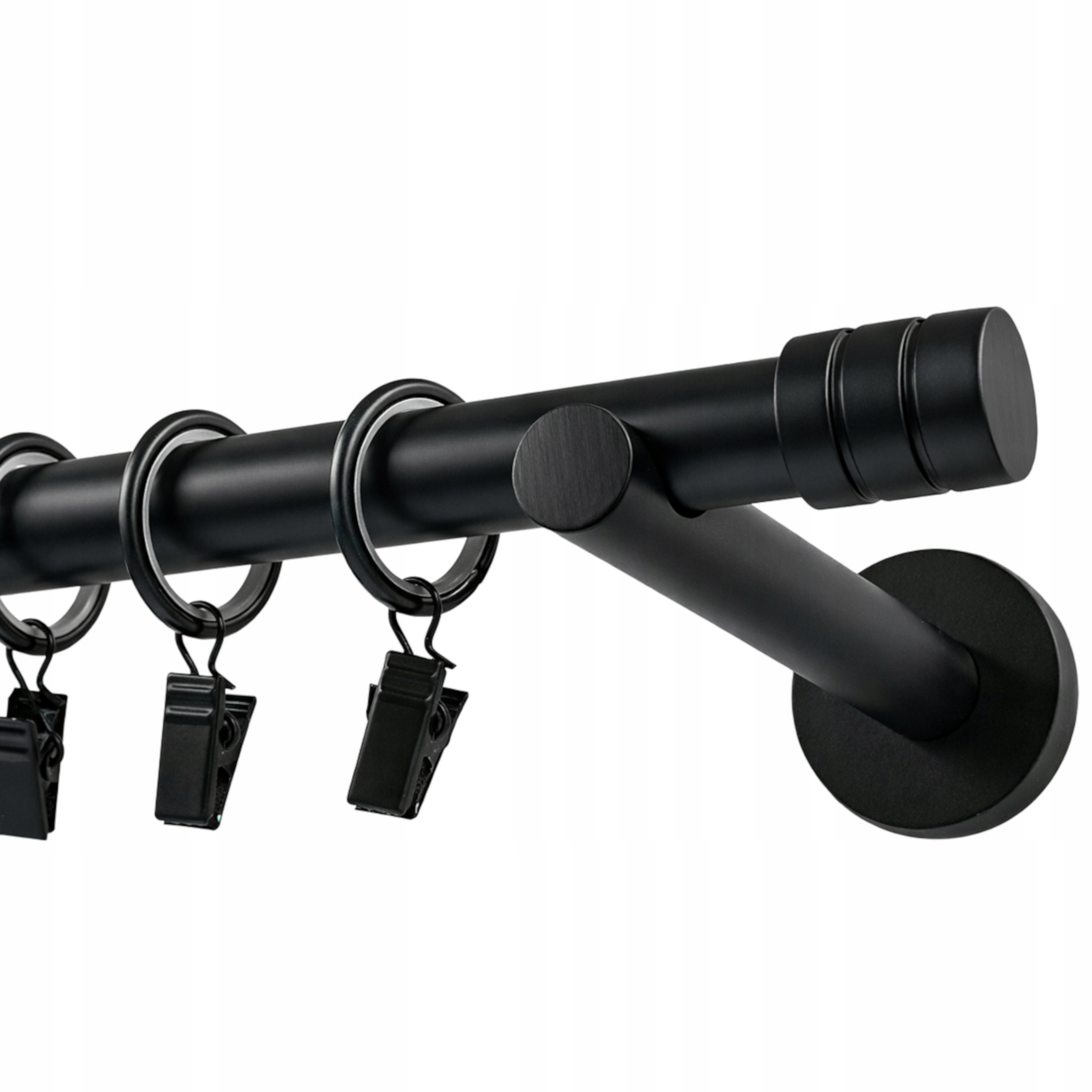 Jednoduchá Garnýž Kov 19 mm Černý 320 cm Luna Fréza