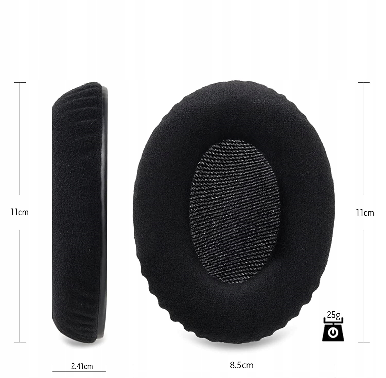 Nauszniki gąbki do hiperx CLOUD alfa VELUR Grubość 15 cm