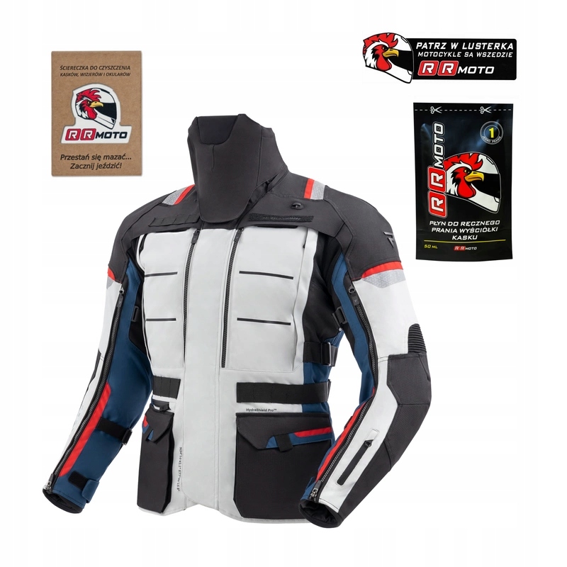 Motocyklová bunda Rebelhorn Cubby V Blue/grey/red šedá modrá Darčeky