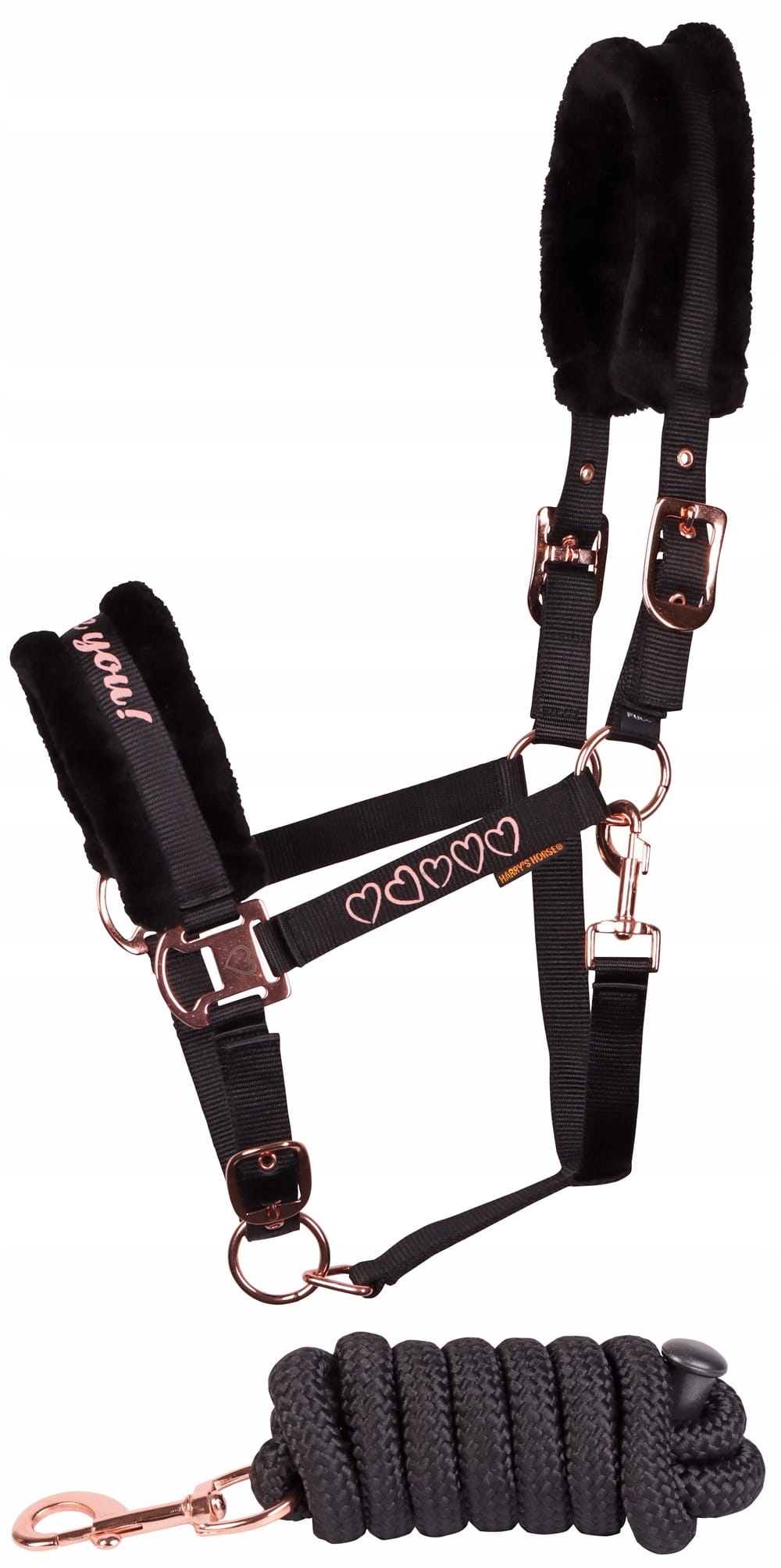 Harry's Horse Kantar z uwiązem Love Black Cob