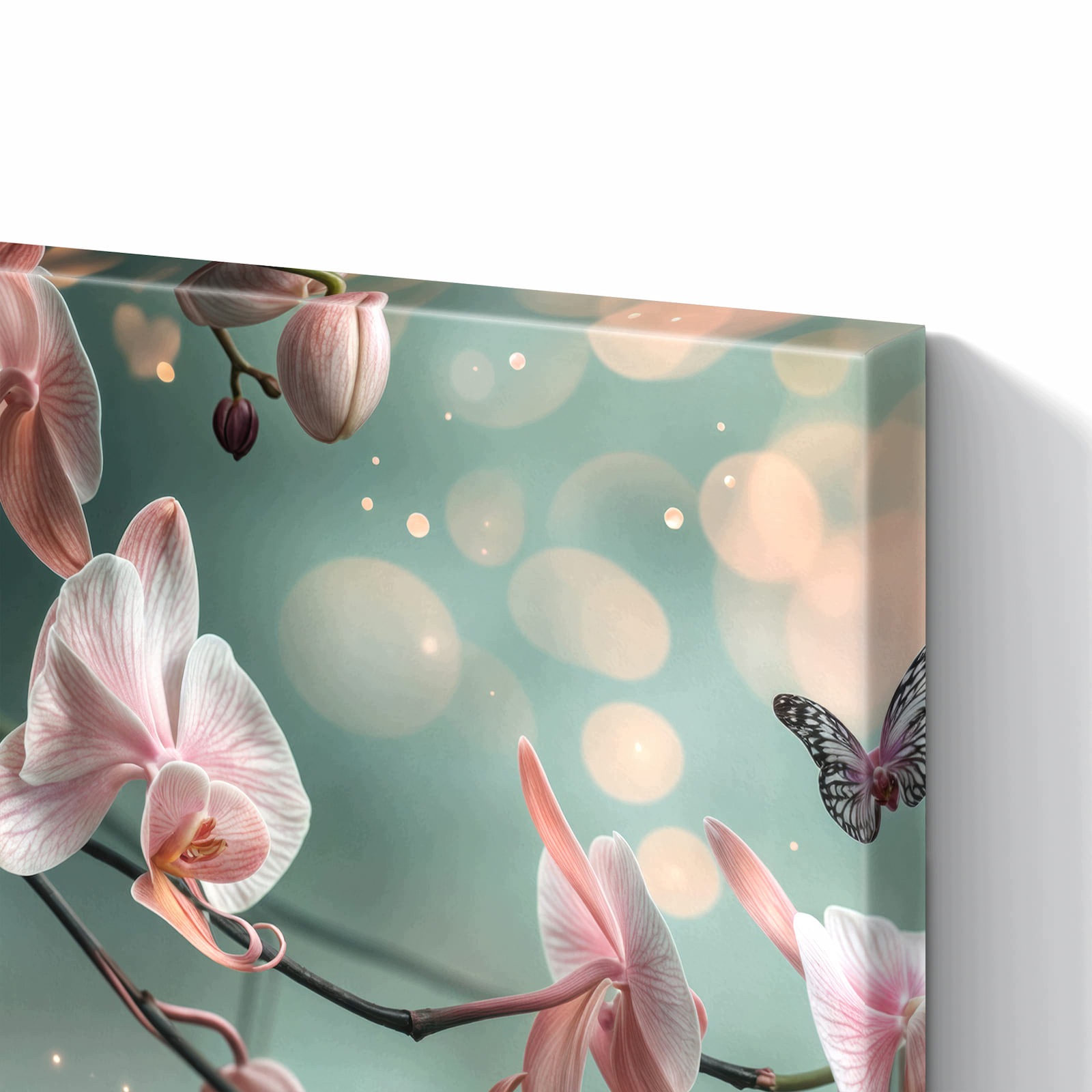 Magnetická tabule Orchideje Motýl 90 × 60 cm