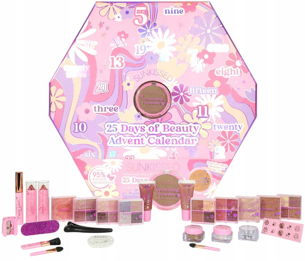 Sunkissed Adventní kalendář Sada 25 kosmetických přípravků