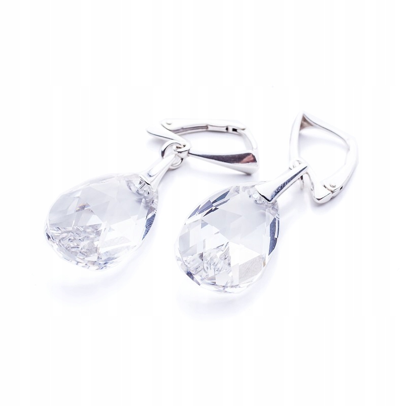 

Srebrne kolczyki z kr. Swarovski Migdały 22mm Cry.
