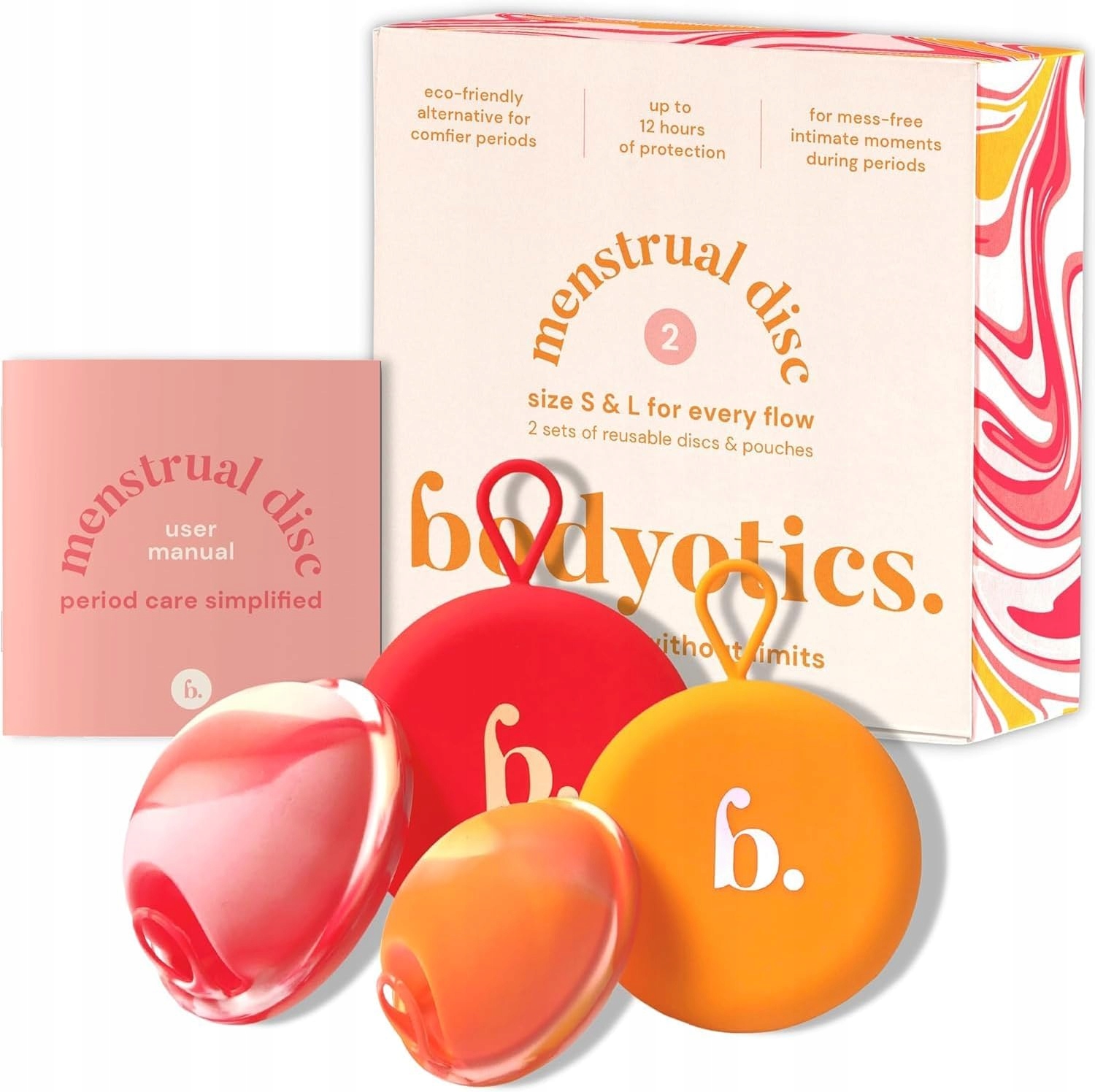 Dysk menstruacyjny Bodyotics wielorazowy rozmiar S L 2 szt.