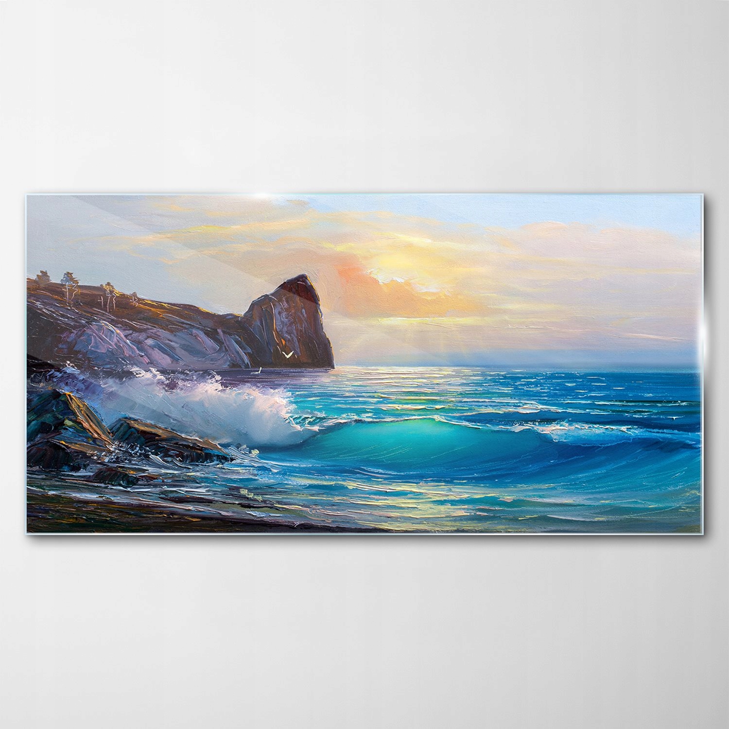 

Obraz na Szkle Dekor Góry Abstrakcja Fale 120x60