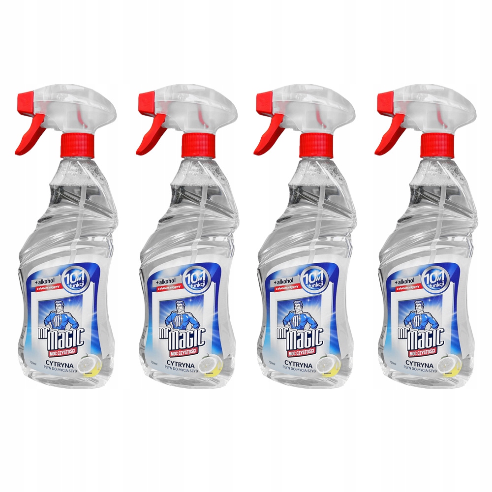 

4X Płyn Do Mycia Szyb Mr Magic Cytrynowy Antypara