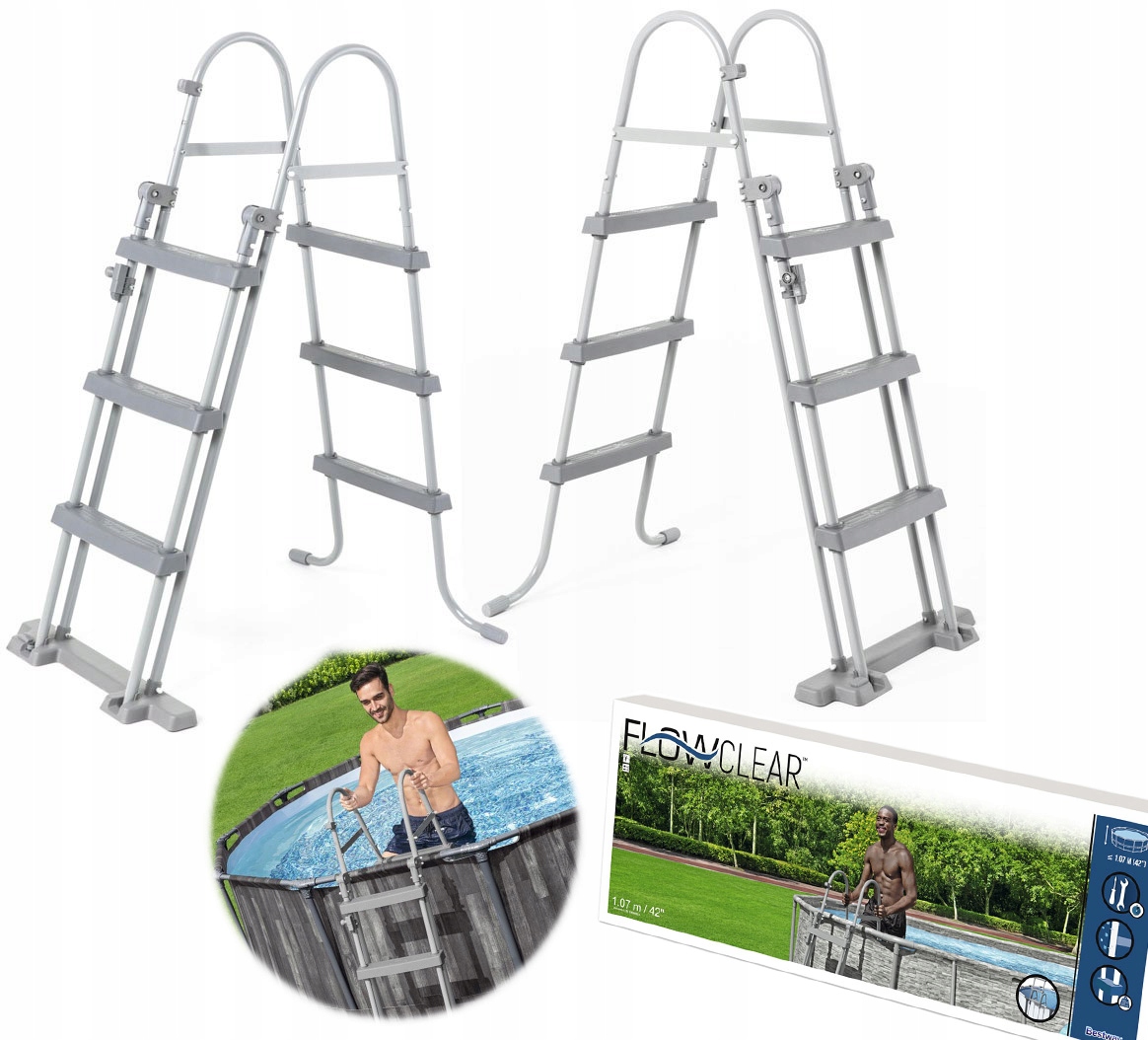 Bazénový Žebřík Oboustranný Do Bazénu, 3 Stupně