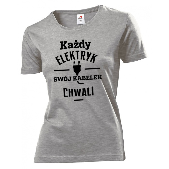 

Koszulka damska Kazdy elektryk kabelek chwali M