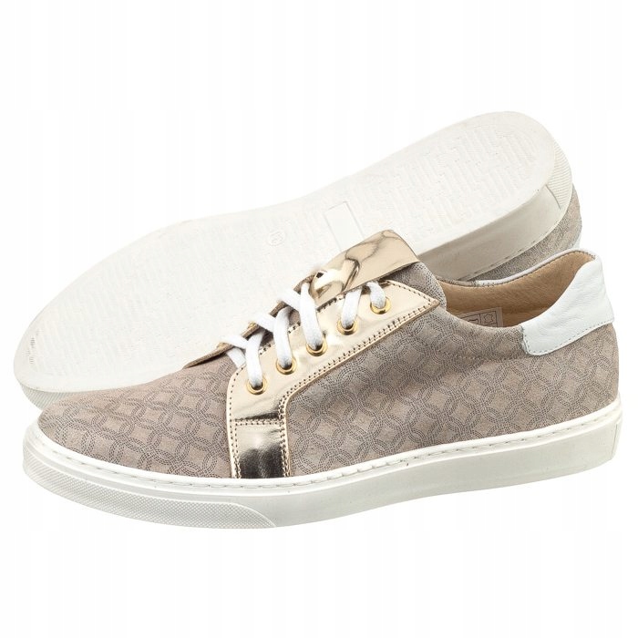 Dámské polobotky CheBello Béžová/Zlatá 553