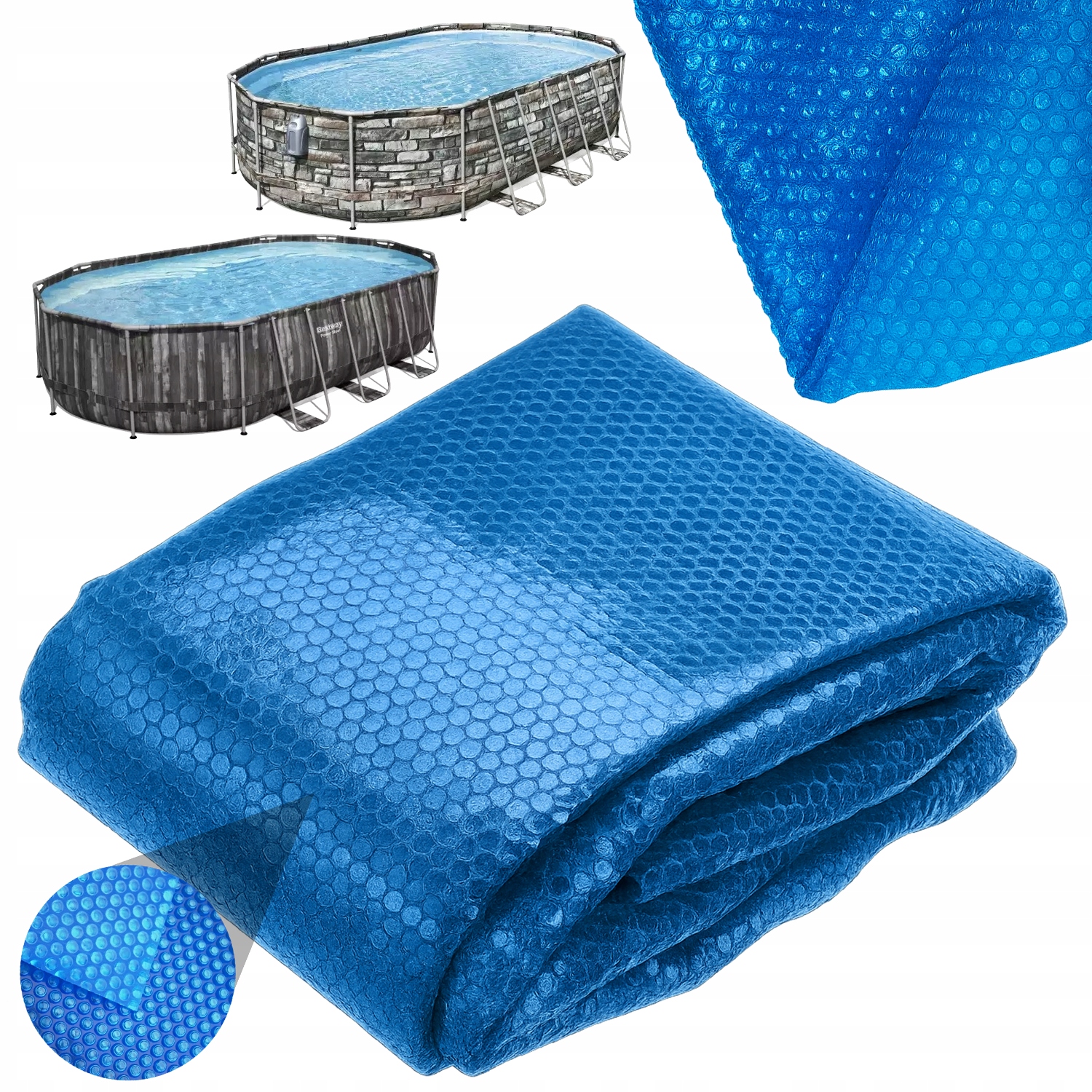 Solárna bazénová plachta pre Bestway Power Steel 610 x 366 cm