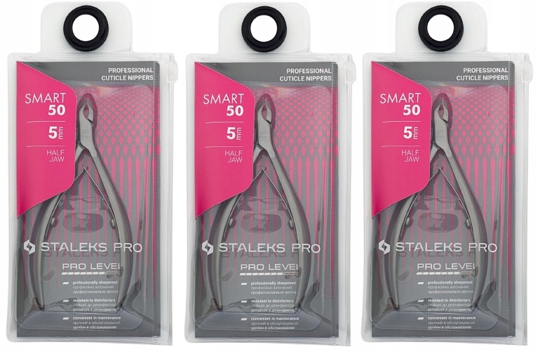 3 kusy Profesionální kleště na kůži Smart 50 3 mm Staleks Plynulý chod