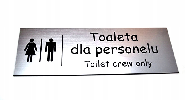Tabliczka na drzwi, TOALETA, WC