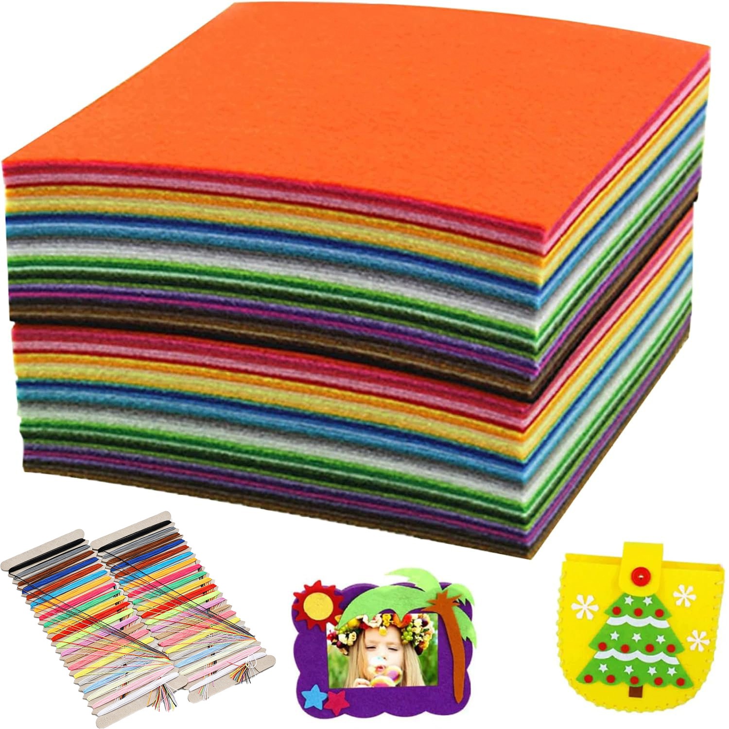 Dekorativní Plst List V Barvách – Měkký Pro Diy Pro Dítě, 20 X 30 CM, 80 Ks