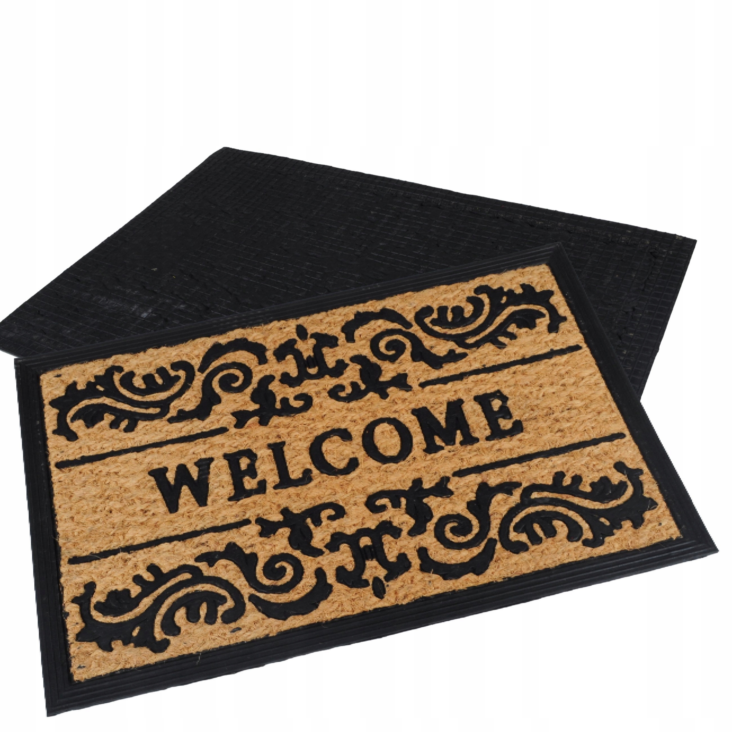 WYCIERACZKA DO BUTÓW KOKOSOWA GUMOWA 40x60 WELCOME Długość 60 cm