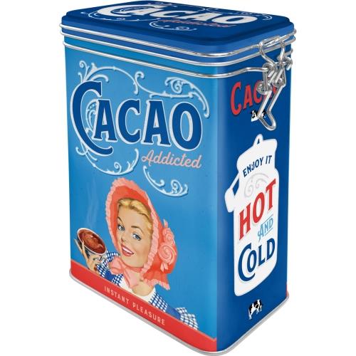 

Metalowa Puszka Z Klipsem Pudełko 1,4L Kakao Retro
