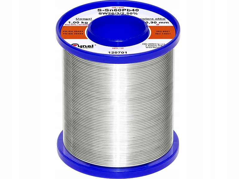 Cín Na Spájkovanie S Tavidlom, Spájkovacie Spojivo 0,9 MM 1000 G 1 Kg