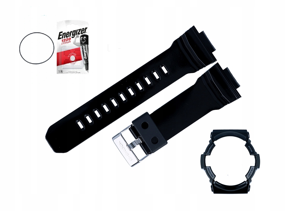 Kpl GA-200 GA-200BW-1A Bezel A Originální Pásek Casio, Těsnění Baterie