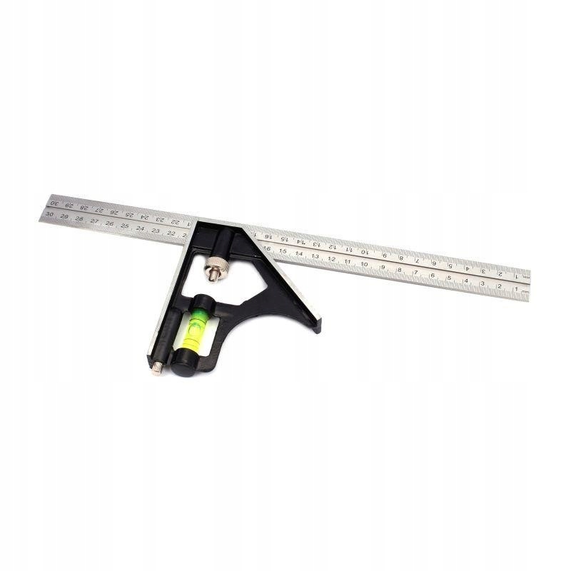 KĄTOWNIK STOLARSKI Z POZIOMICĄ 300 mm POZIOMICA