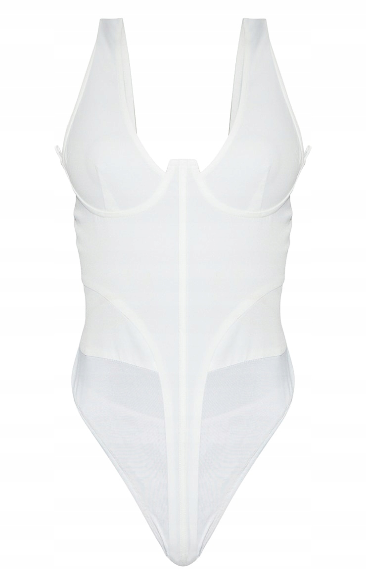 PRETTYLITTLETHING BIAŁE BODY DLA WYSOKICH 38 EJJ Marka Prettylittlething
