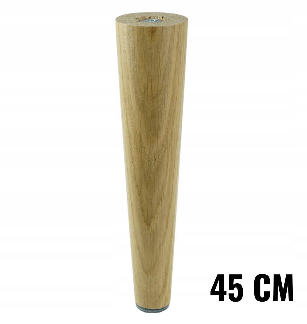 

1x Noga nóżki dębowe 45 cm dąb nóżka prosta lakier