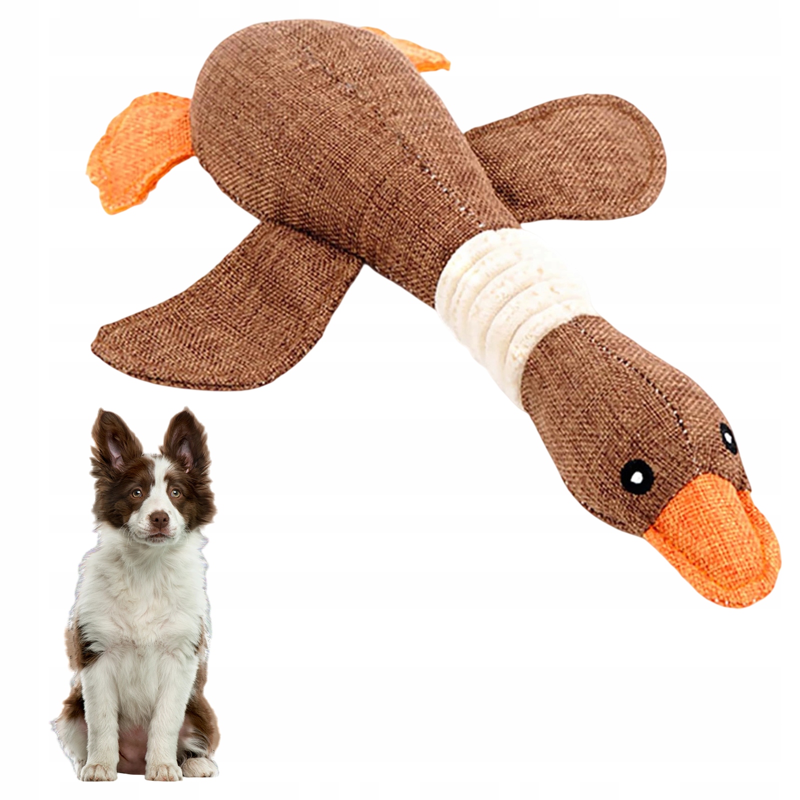 Levně Plyšová Hračka Pro Psa S Pískátkem Pro Štěňata A Malé Psy, Hnědá