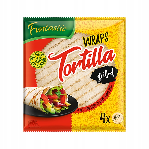 

Funtastic Tortilla pszenna grillowana 4 szt.x 25cm