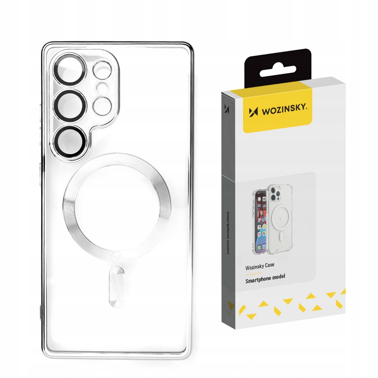 Etui Wozinsky Electroplated Magsafe na Samsung Galaxy S24 Fe srebrne