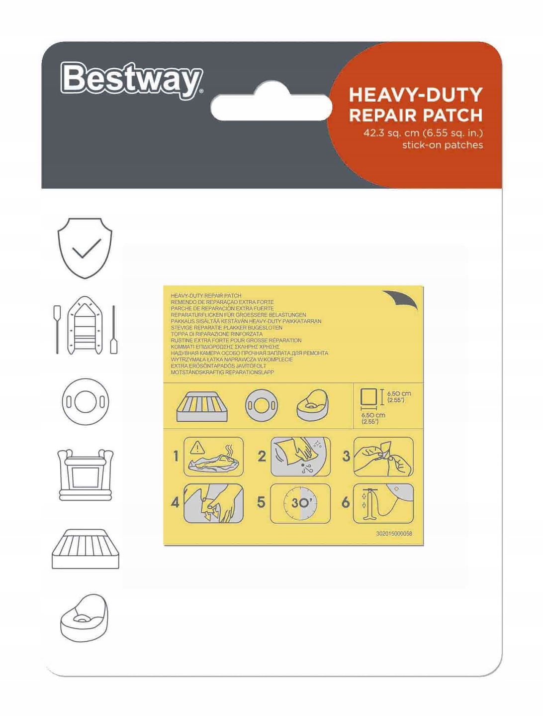 

Łatki Do Basenu 10 szt. 6,5x6,5 cm Bestway 62068