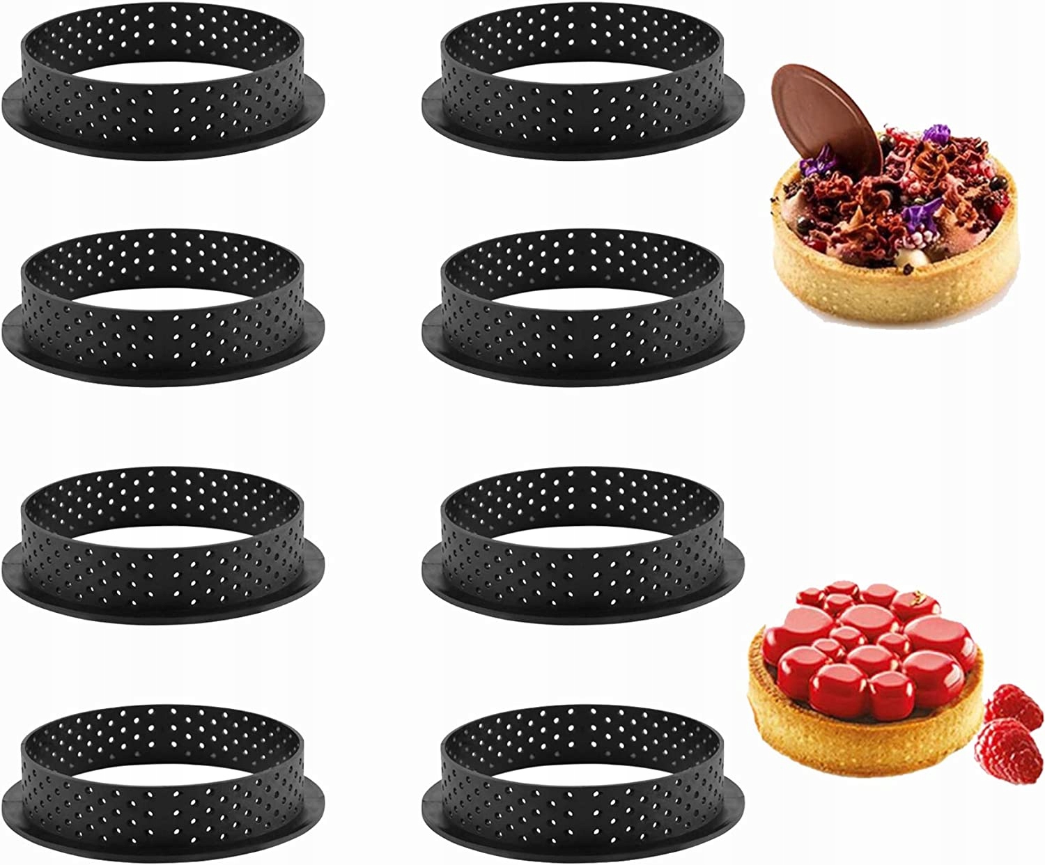 

8XFOREMKI Do Babeczek Pieczenie Tarty Perforowane