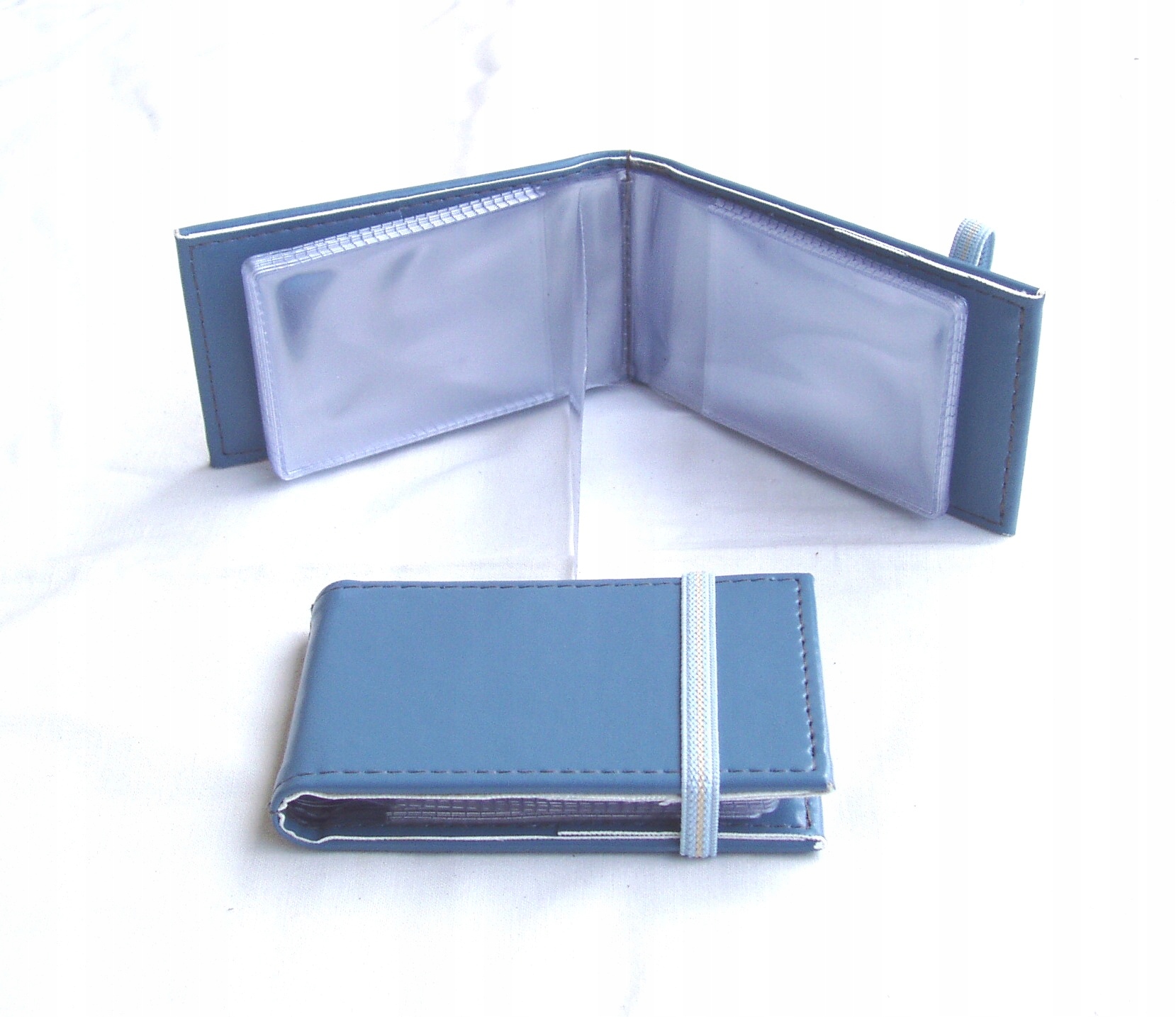 WIZYTOWNIK ETUI NA WIZYTÓWKI KARTY DOKUMENTY EKOSKÓRA 20 POZIOM NIEBIESKI