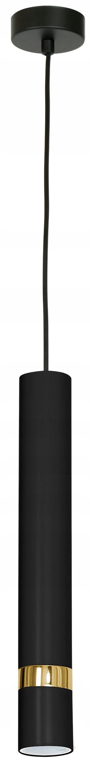 Závěsná lampa Reno Černá Zlatá 1xGU10 minimalistický obývací pokoj