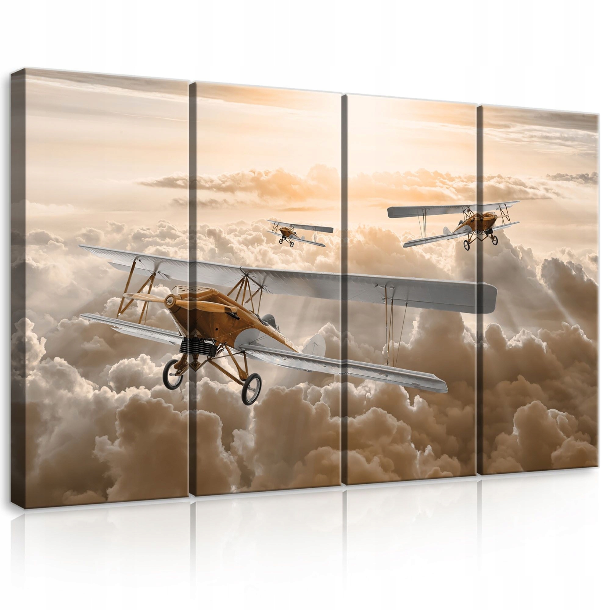 Obraz 120x80 Let obloha mraky slnko lietadlo retro sloboda priestor