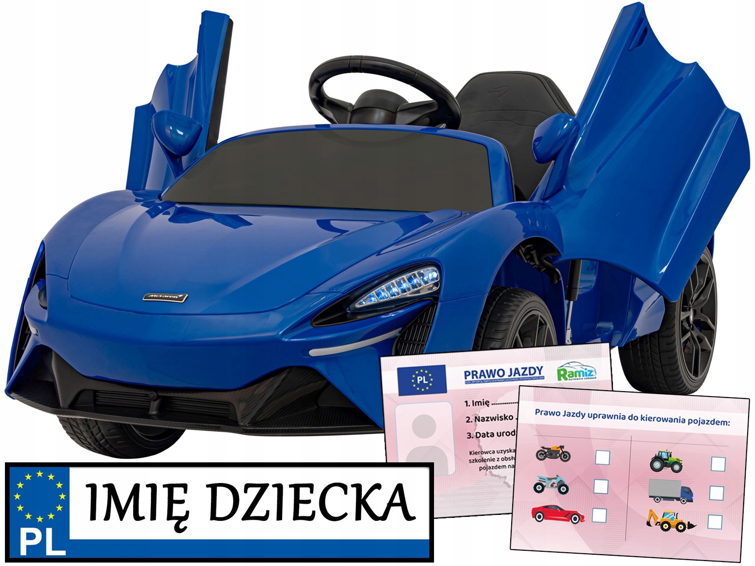 McLaren Artura auto na akumulator dla dzieci Pierwszy Pojazd Elektryczny