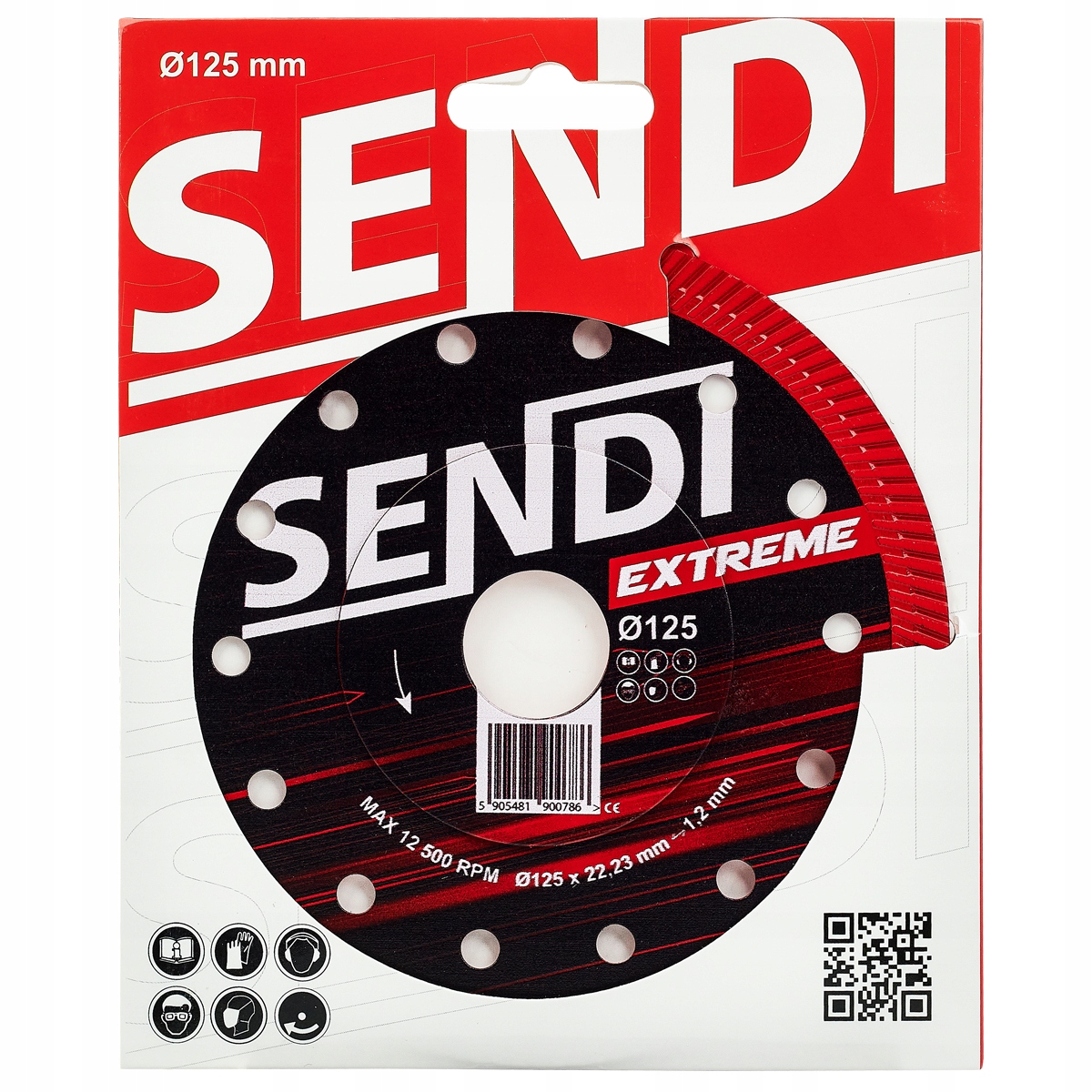 Sendi Extreme 125 mmTarcza diamentowa do gresu 1,2 mm Slim