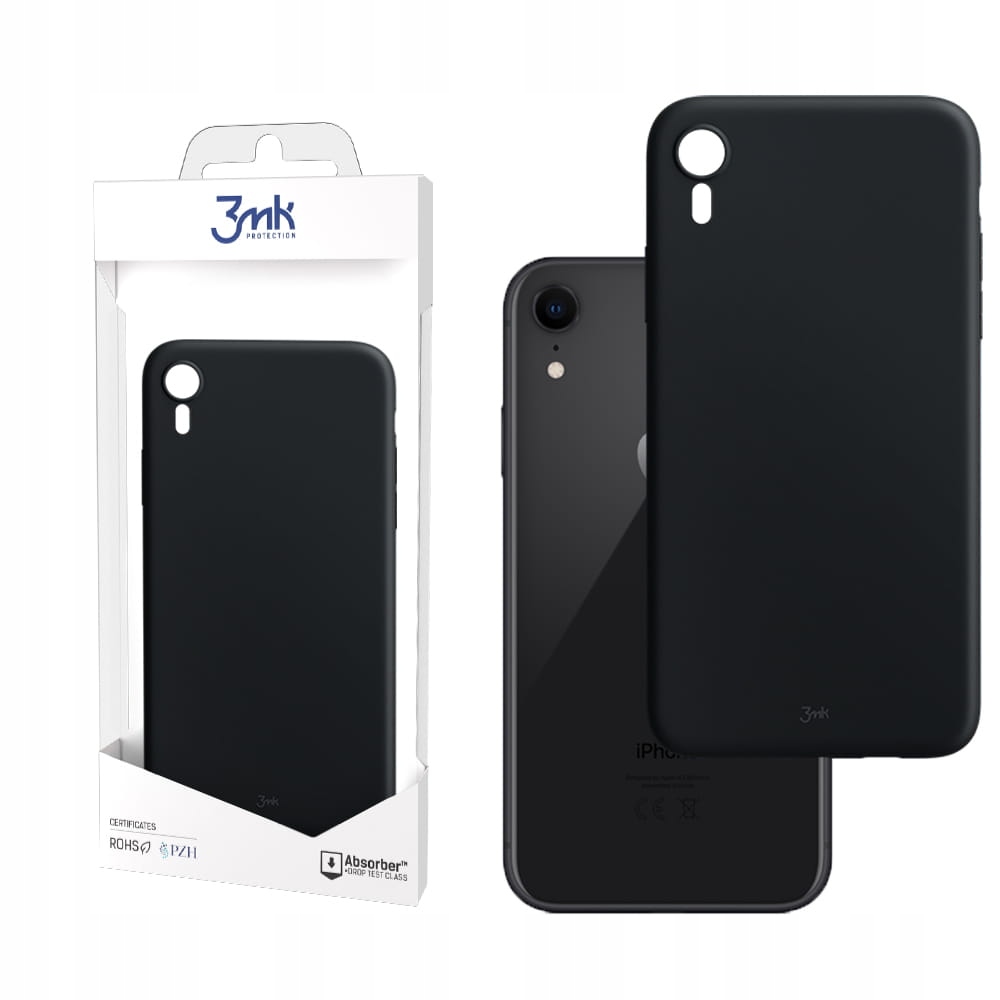 

Czarne odporne etui do iPhone Xr 3mk Matt Case