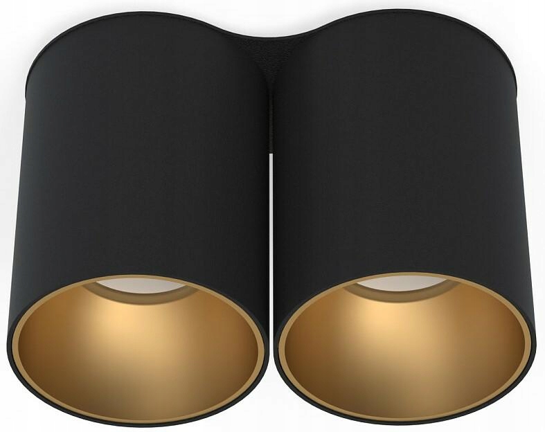 Stropná lampa Eye Tone čierna zlatá 2xGU10 IP20 Závesná lampa do izby