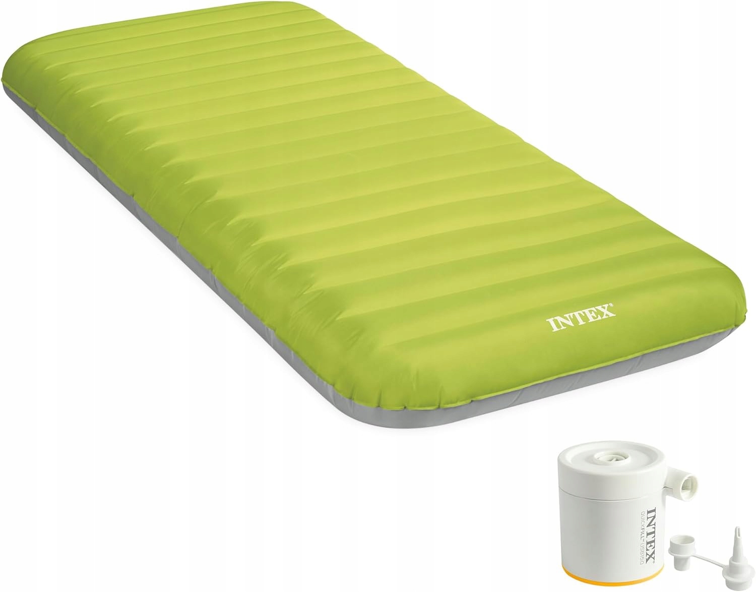 Materac Dmuchany Intex Mata Kemping Namiot 191x76x17cm z pompką elektryczną