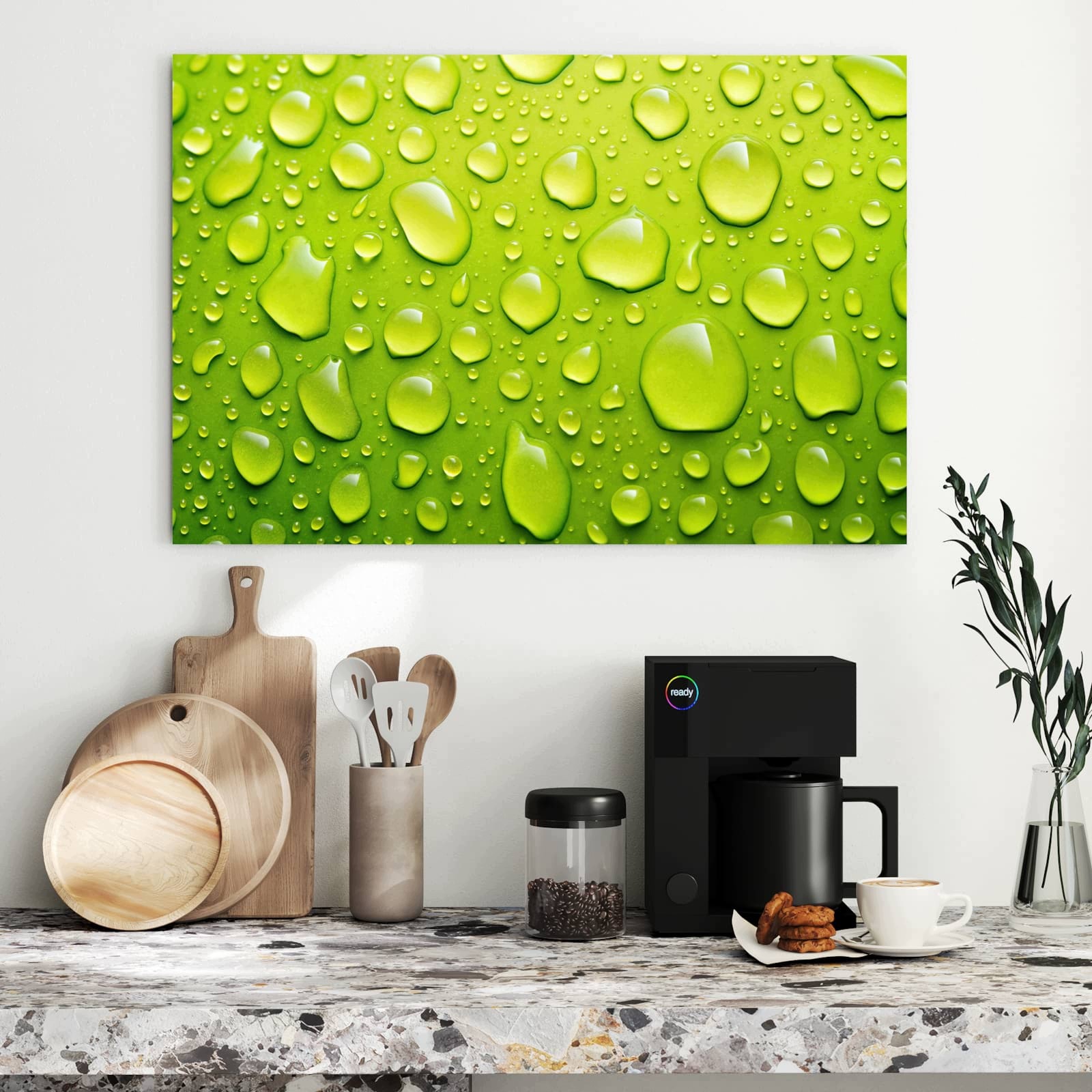 Magnetická tabule Jemné Kapky vody 90 × 60 cm