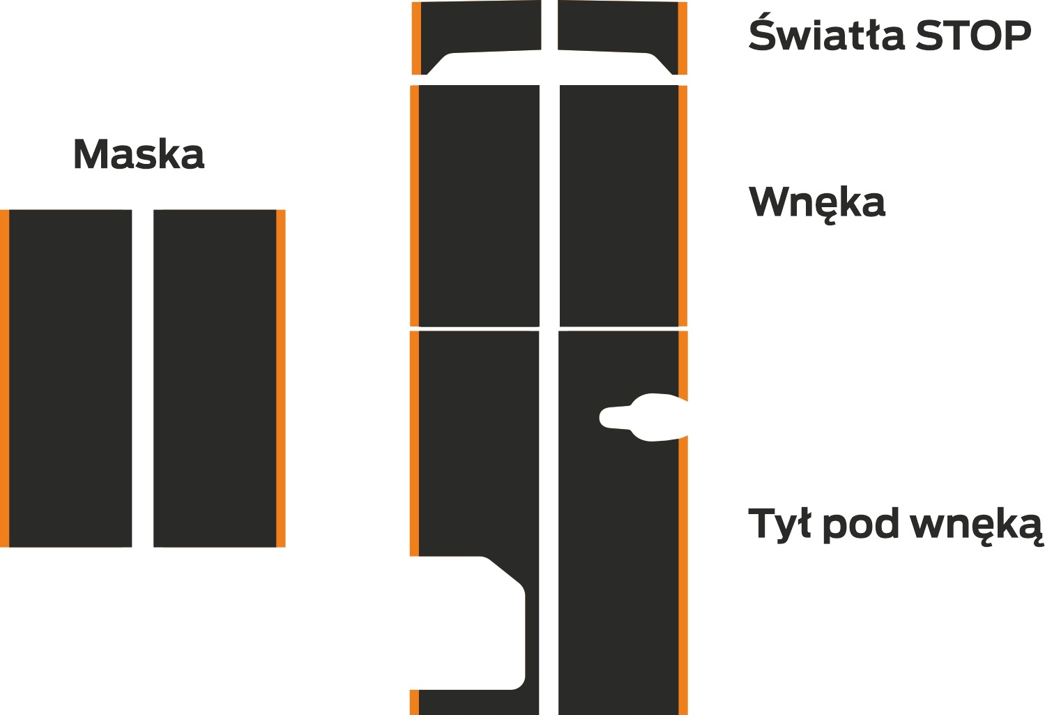 

Naklejki na maskę, tył, wnękę Ford Transit Custom
