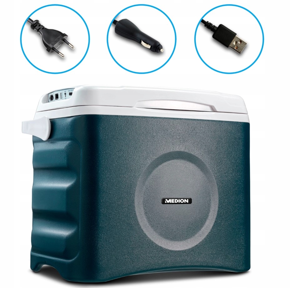 Lodówka turystyczna Przenośna 25L Chłodzenie i Grzanie 12V,230V lub Usb