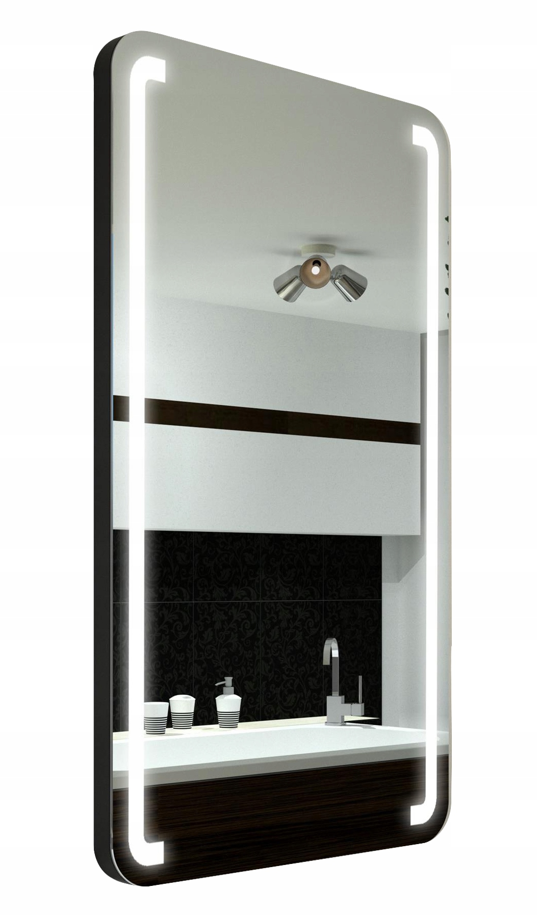 

Lustro Led Zaokrąglone Oslo Premium 60x80 cm