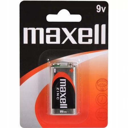 Maxell 6F22 1BP 9V Zn, bateria cynkowa 9 volt