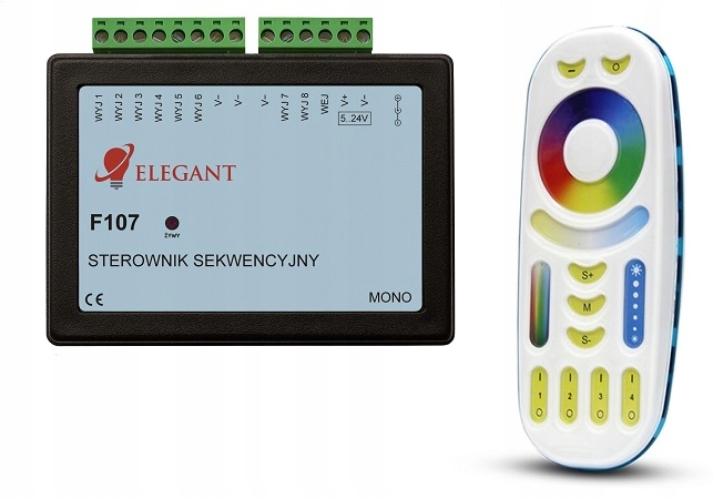 Koridorový ovladač pro digitální Led pásky Elegant F107 Efekt vlny WS2811