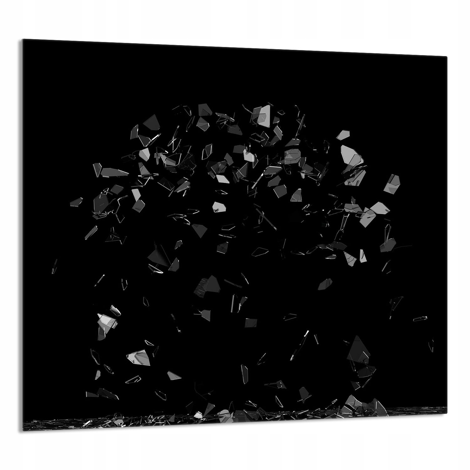 Skleněný Panel Do Kuchyně 65x60 Černé Tvrzené Sklo