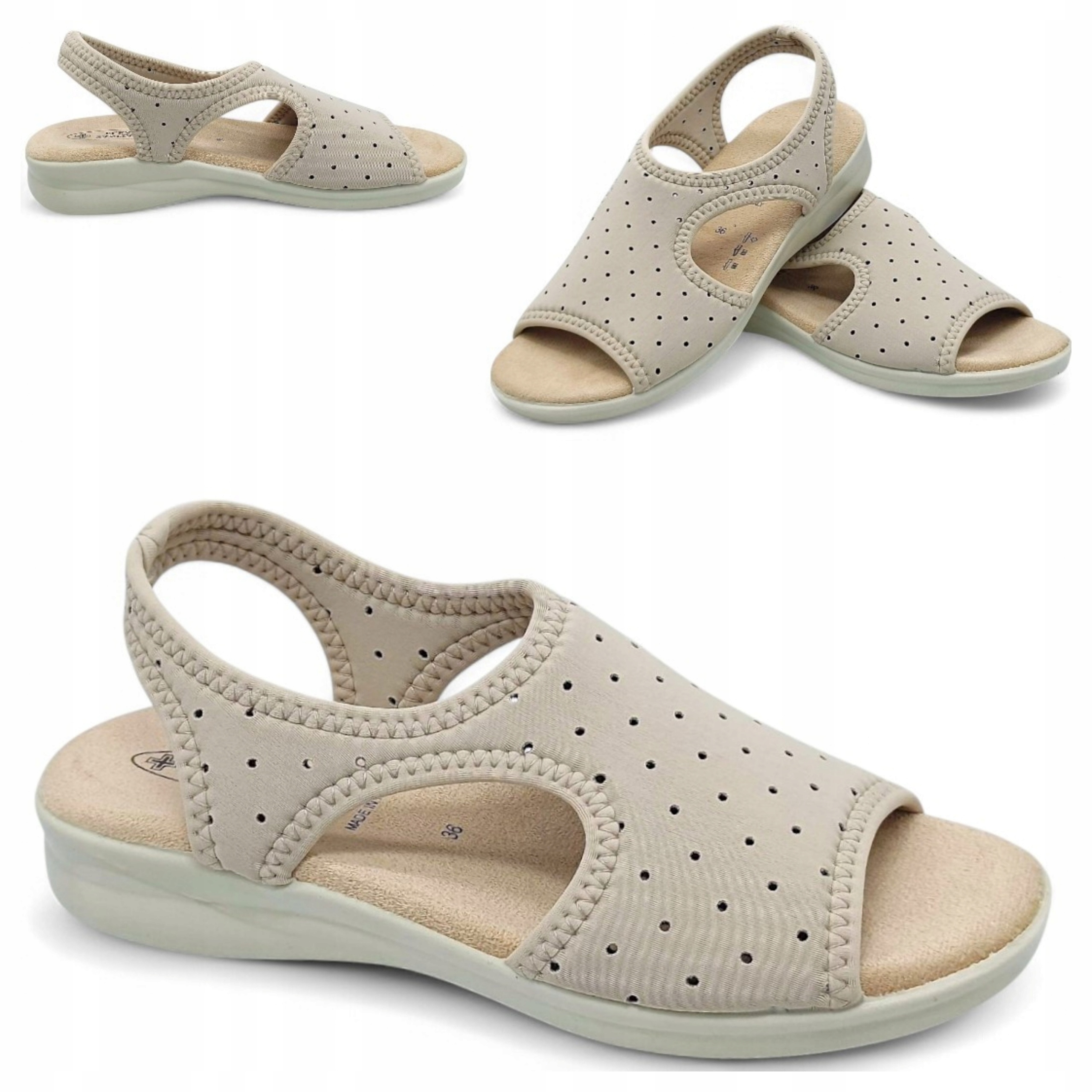 38 Sanital Ploché Dámské Elastické Sandály na Haluksy Lehké Měkké