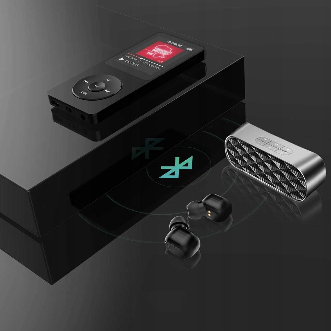 BEZSTRATNY ODTWARZACZ MUZYKI MP3 16GB WALKMAN WIDEO AMV RADIO + SŁUCHAWKI Marka inna