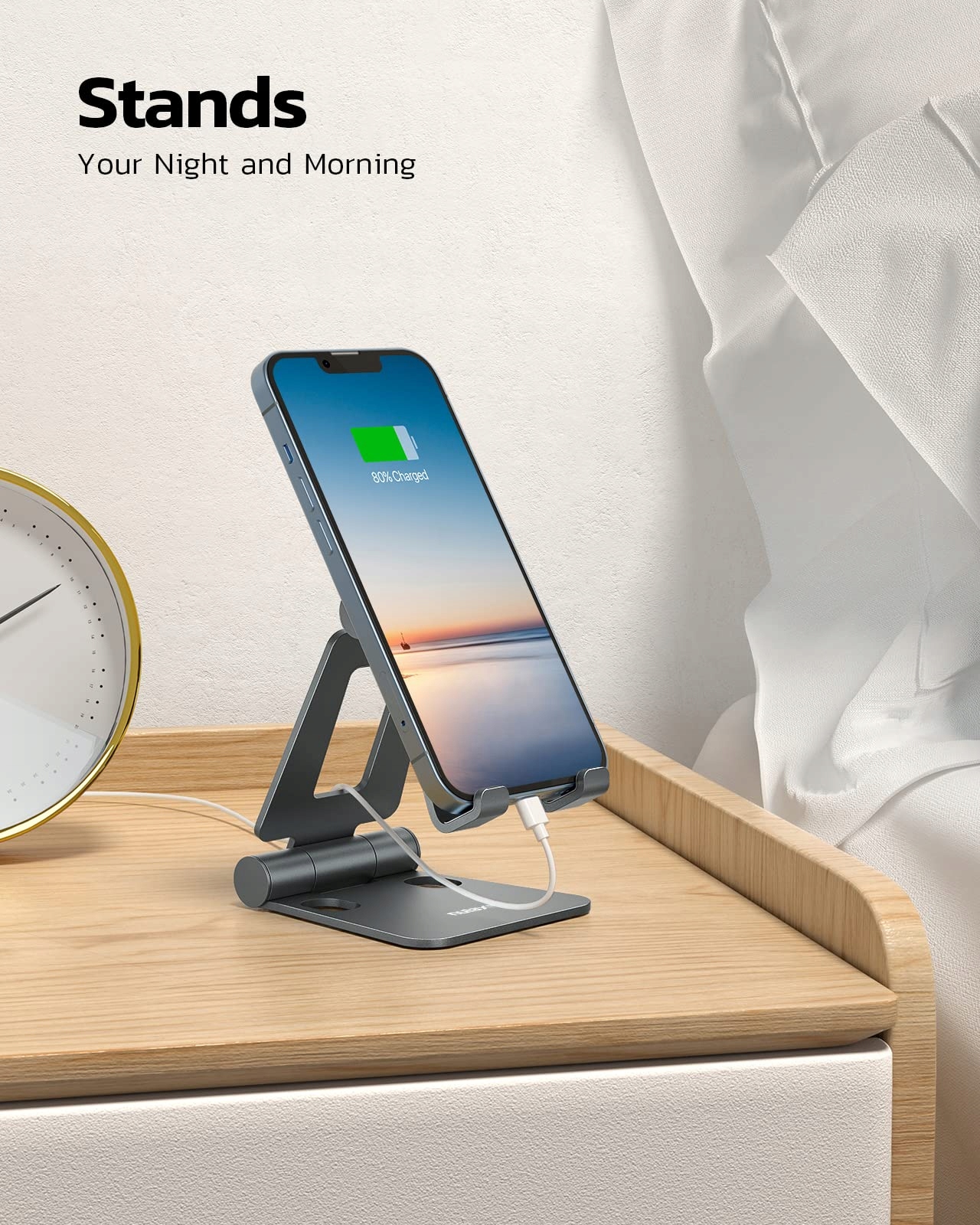 NULAXY Regulowany Stojak Na Telefon Kompatybilny z iPhone Huawei Samsung — miniatura 2