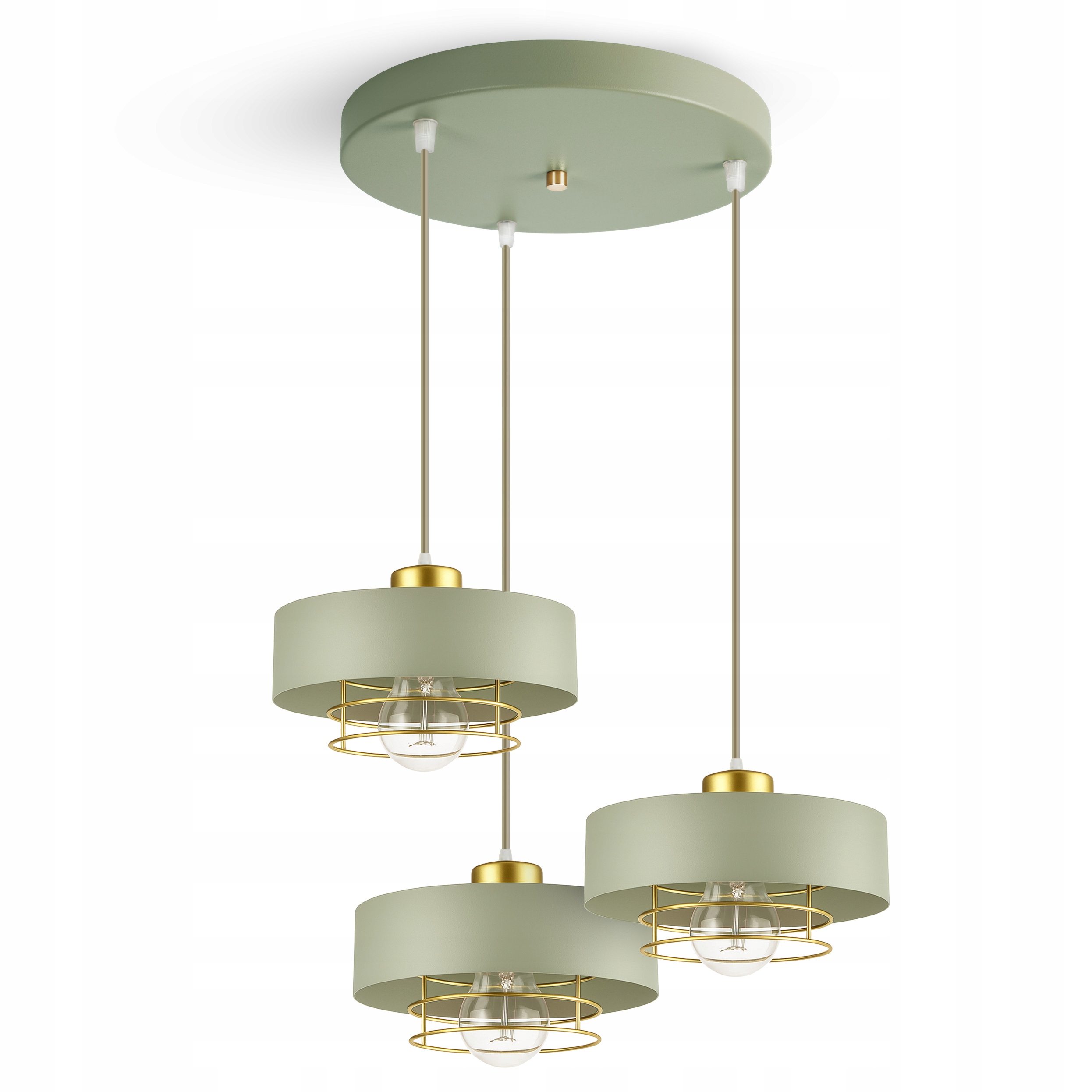 Velký Šalvěj zelený lustr Závěsné Stropní Svítidlo 3xE27 Led 760-EZ3