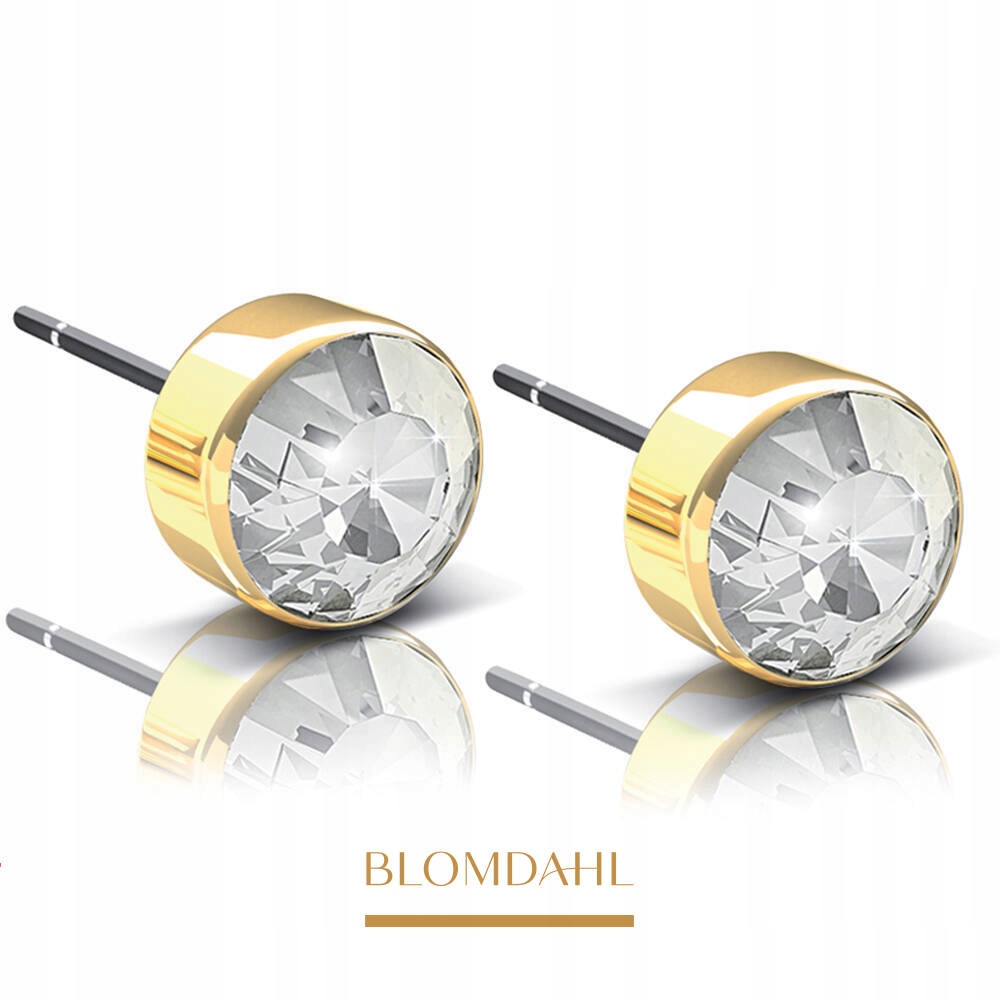 Blomdahl Hipoalergenní Náušnice Bezel Crystal 6 mm